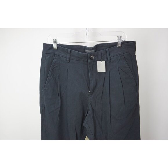 John Varvatos Black Kian Carrot Mens Cotton Pants Sz 32 Brand New
